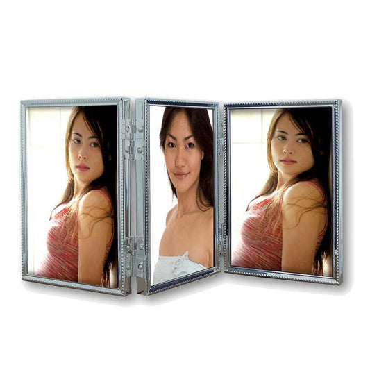 Silver Plated 6x4 Triple Photo Frame Image 1