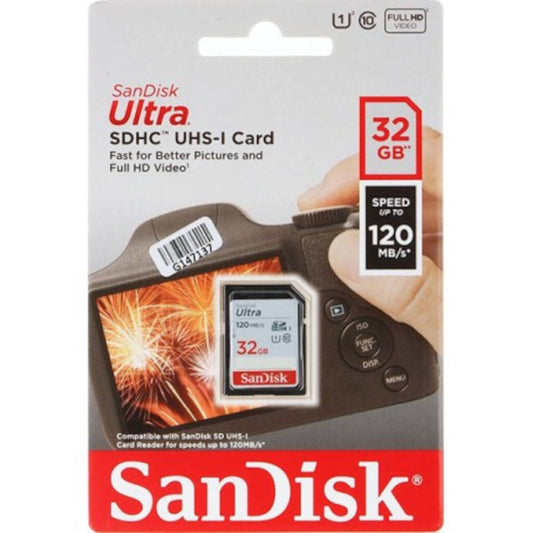 SanDisk Ultra SDHC 120MBs UHS-I Memory Card - 32GB Image 1