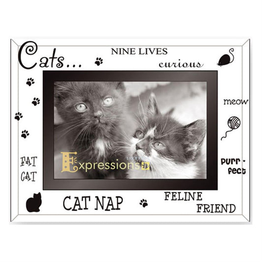 Sixtrees Moments Mirror 6x4 Photo Frame - Cat Image 1