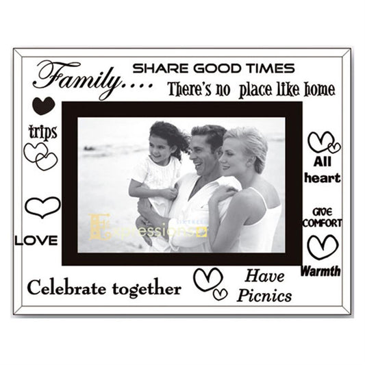 Sixtrees Moments Mirror 6x4 Photo Frame - Family Image 1