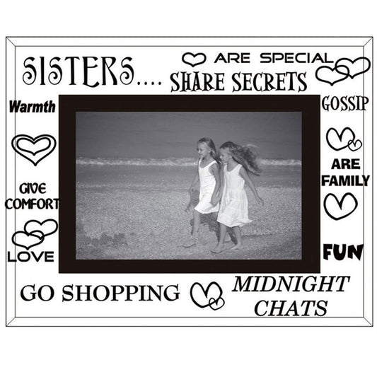 Sixtrees Moments Mirror 6x4 Photo Frame - Sisters Image 1
