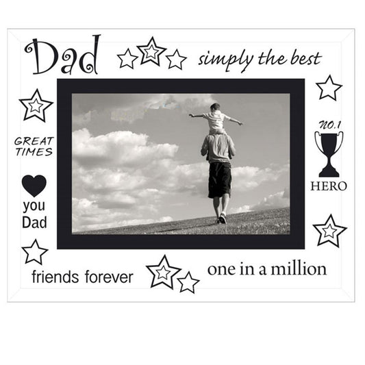 Sixtrees Moments Mirror 6x4 Photo Frame - Dad Image 1