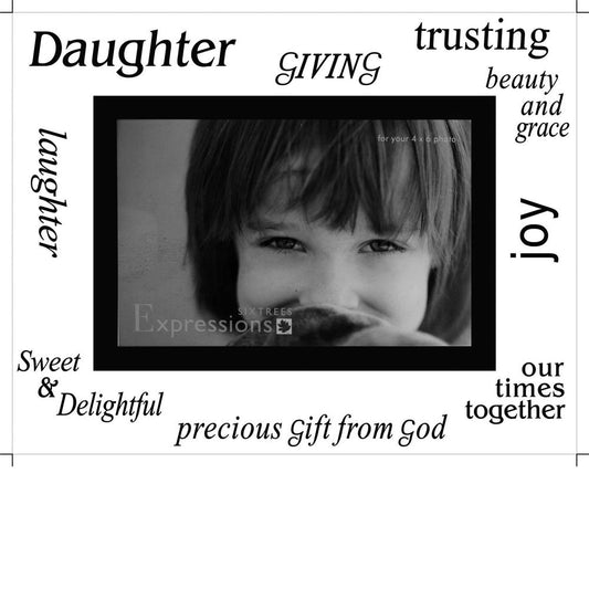 Sixtrees Moments Mirror 6x4 Photo Frame - Daughter Image 1