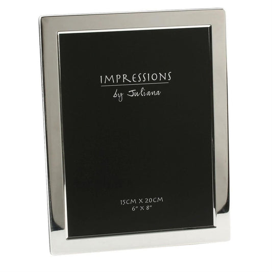 Silver Plated 8x6 inch Photo Frame - Hangs and Stands Image 1