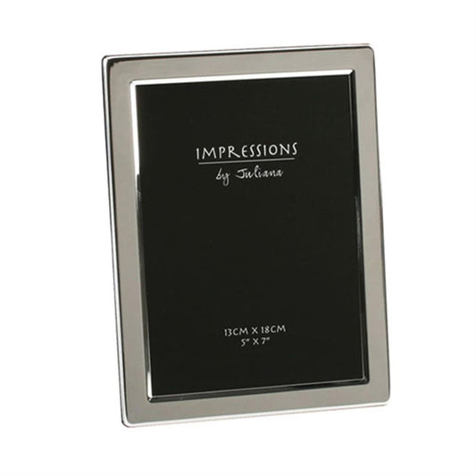 Silver Plated 7x5 inch Photo Frame - Hangs and Stands Image 1