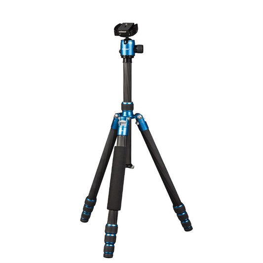 Dorr HQ1635 4 Section Black/Blue Carbon Fibre Tripod with Ball Head Image 1