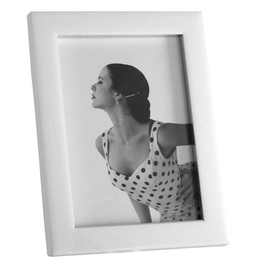 Monna Lisa Metal 8x6 inch White Photo Frame - Stands or Hangs Image 1