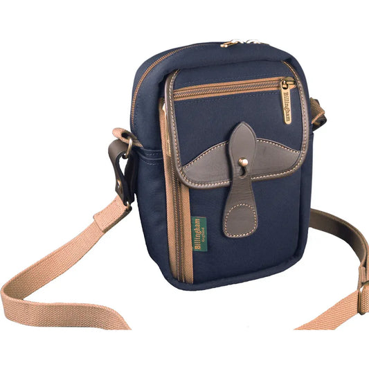 Billingham Airline Stowaway - Navy Canvas / Chocolate Leather