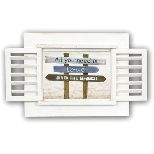 Varazze Slatted White Wooden 7x5 inch Photo Frame Overall Size 10x8 inches Image 1