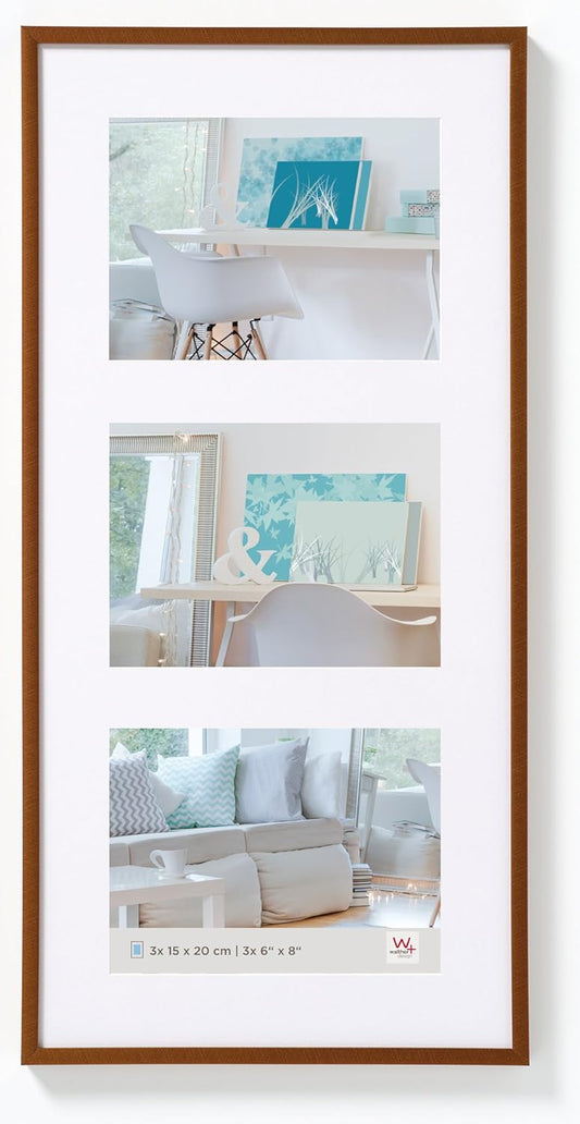 3 x Bronze Photo frame for 6x4inch Photo - Walther New Lifestyle Photo Frame