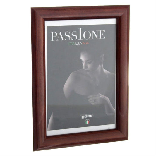 Dorr Guidi Glossy Dark Brown Wooden 16x12 Photo Frame Image 1