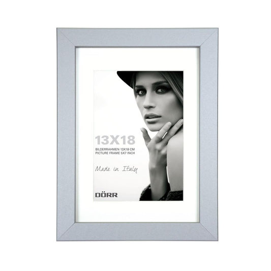 Dorr Bloc Silver 7x5 inch Wood Photo Frame with 5x3.5 inch insert Image 1