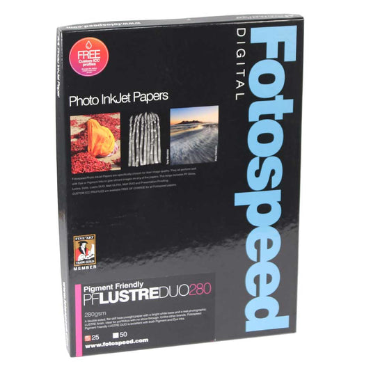 Fotospeed Pigment Friendly Lustre DUO 280 Double Sided Photo Paper A3 - 25 Sheets Image 1