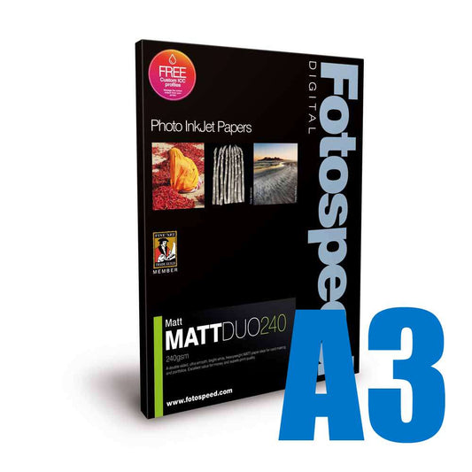 Fotospeed Matt DUO 240 Double Sided Photo Paper - A3 - 50 Sheet Image 1