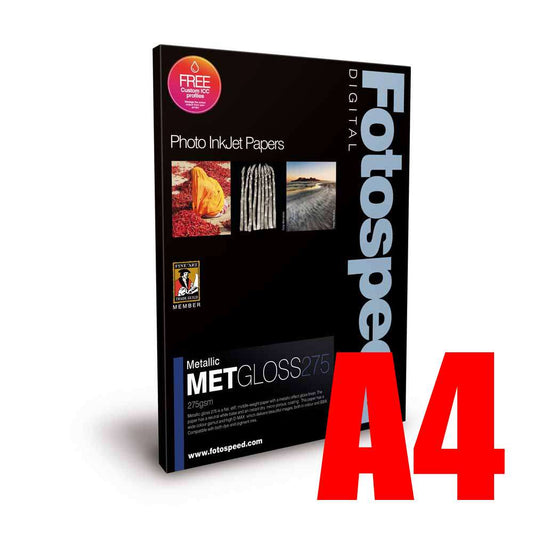 Fotospeed Metallic Gloss 275 Photo Paper - A4 - 25 Sheets Image 1