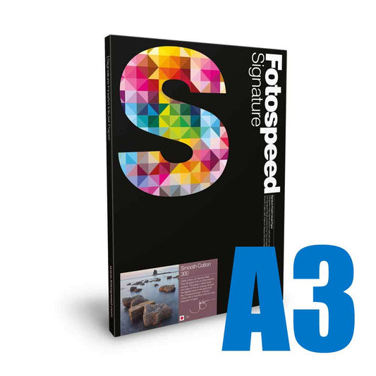 Fotospeed Smooth Cotton 300 Photo Paper - A3 - 25 Sheets Image 1
