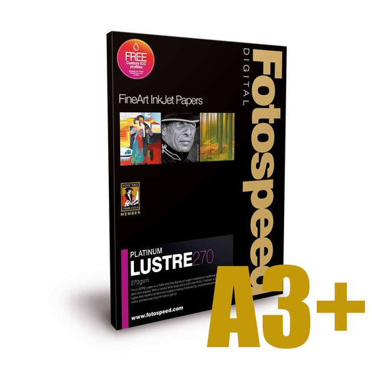 Fotospeed Platinum Lustre 270 Photo Paper - A3 Plus - 25 Sheets Image 1