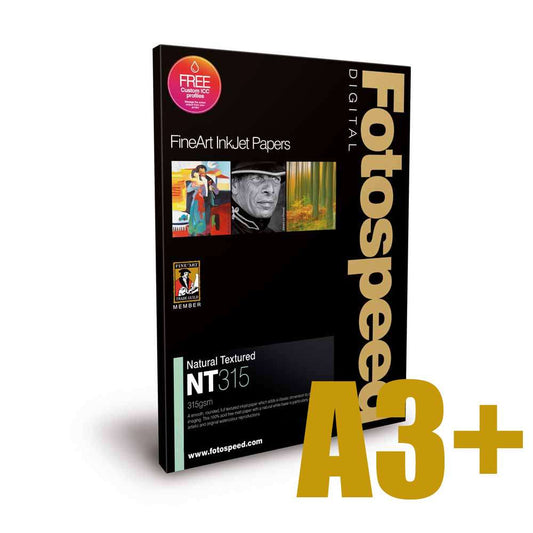 Fotospeed Natural Textured Bright White 315 Photo Paper - A3 Plus - 25 Sheets Image 1