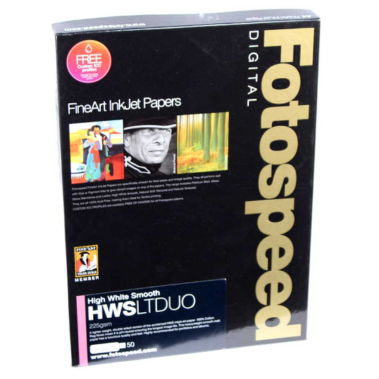 Fotospeed High White Smooth Duo 225 Double Sided Photo Paper - A2 - 25 Sheets Image 1