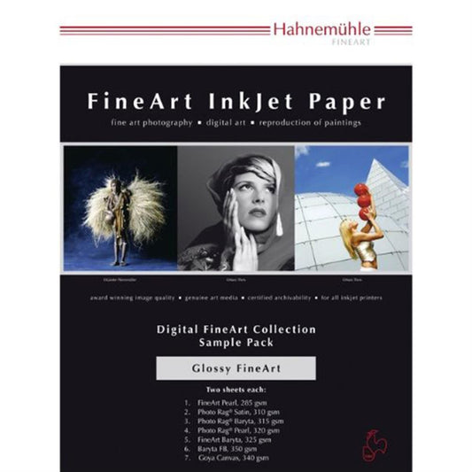 Hahnemuhle Glossy Fine Art Test Pack A4 Printing Paper - 14 Sheets Image 1