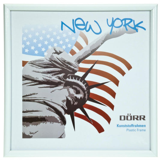 New York White Square Photo Frame - 13x13cm