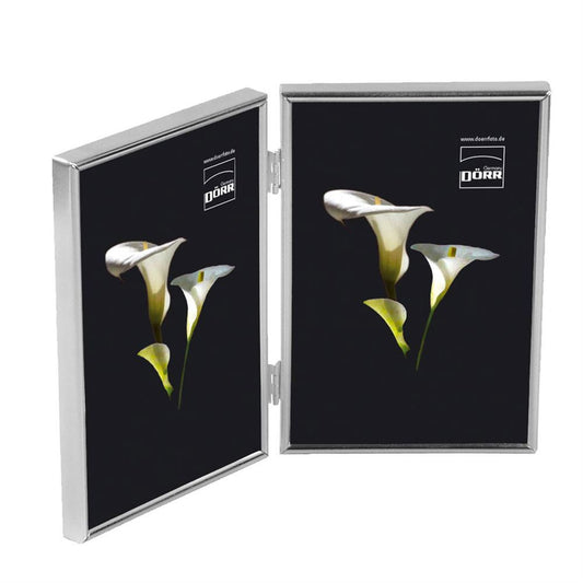 Silverstar Toskana Twin Silver Matt 7x5 Photo Frame Image 1