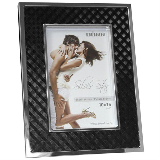 Silverstar Monza Black and Silver 6x4 Photo Frame Image 1