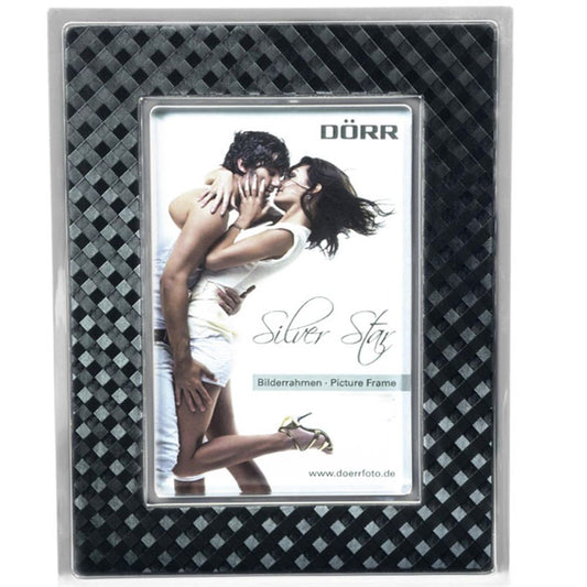 Silverstar Monza Black and Silver 8x6 Photo Frame Image 1