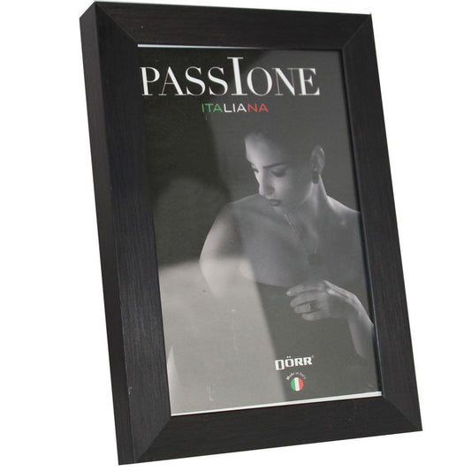 Dorr Balthus Brushed Aluminium Black 6x4 Photo Frame Image 1