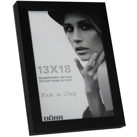 Dorr Balthus Brushed Aluminium Black 7x5 Photo Frame Image 1