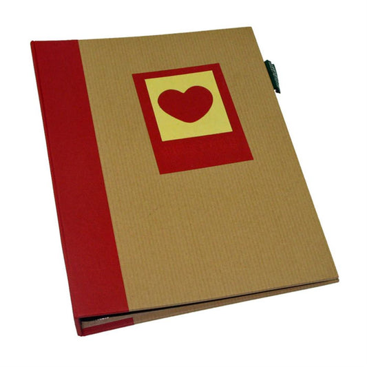 Green Earth Heart Mini Slip In Photo Album for 36 7x5 Photos - Red Image 1