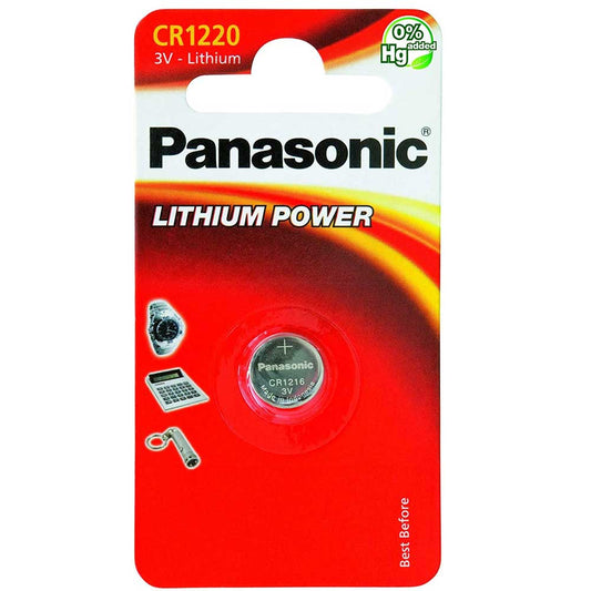 Panasonic CR1220 3V Lithium Battery Image 1