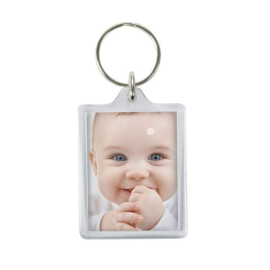 Blank Photo Keyring | Photo Keychain | 3.5 x 4.6 cm | Add Your Own Photo Image 1