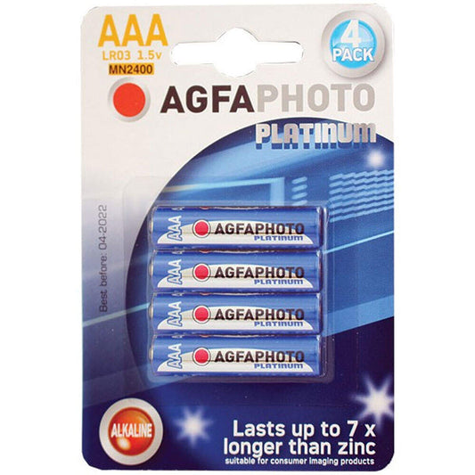 Agfaphoto PLatinum LR03 AAA Batteries - 4 Pack Image 1