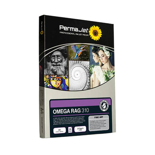 Permajet Fine Art Omega Rag 310 A4 Printing Paper - 25 Sheets Image 1