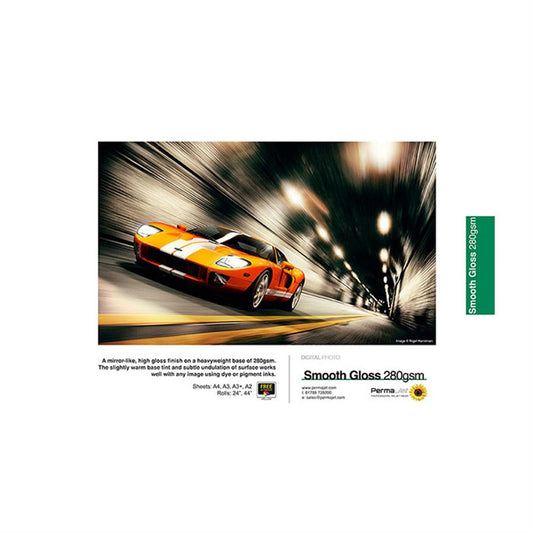 Permajet Smooth Gloss 280 Printing Paper A4 - 250 Sheets Image 1