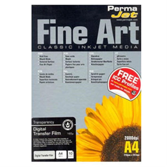 Permajet Digital Film Transfer 165 Transfer Film A4 - 10 Sheets Image 1