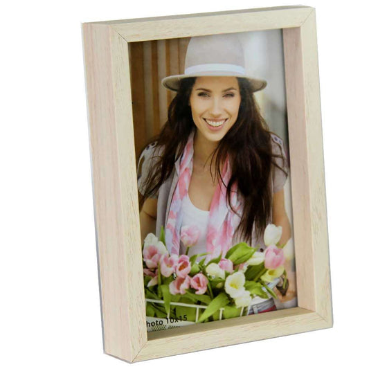ZEP Zurigo BA Photo Frame - 4x6 inch - White Wood - Hands and Stands Image 1