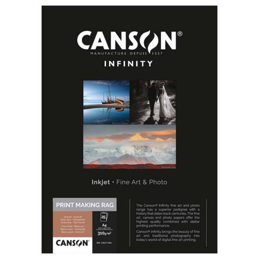Canson Infinity PrintMaKing Rag 310 Photo Paper A3 - 25 Sheets Image 1