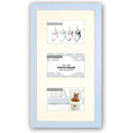 Emma Baby Boy Photo Frame | Blue | Three 6x4 Photos Image 1