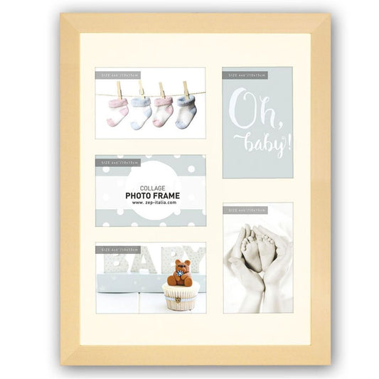 Emma Newborn Frame | Unisex | Beige | Five 6x4 Photos Image 1