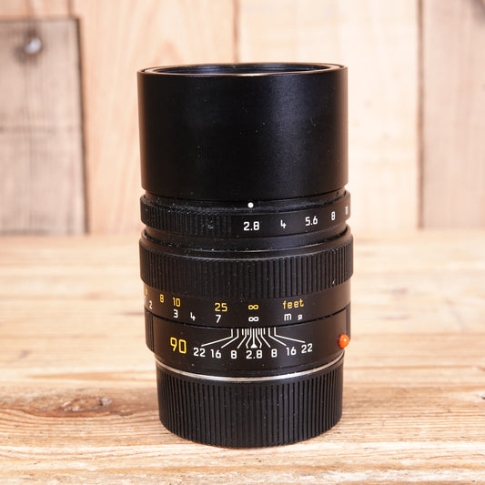 Used Leica M 90mm F2.8 Elmarit Black Lens 11807