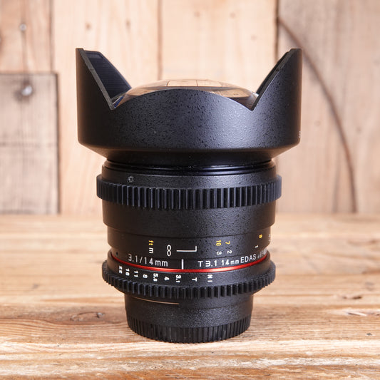 Used Samyang 14mm T3.1 EDAS IF UMC Lens - Nikon fit