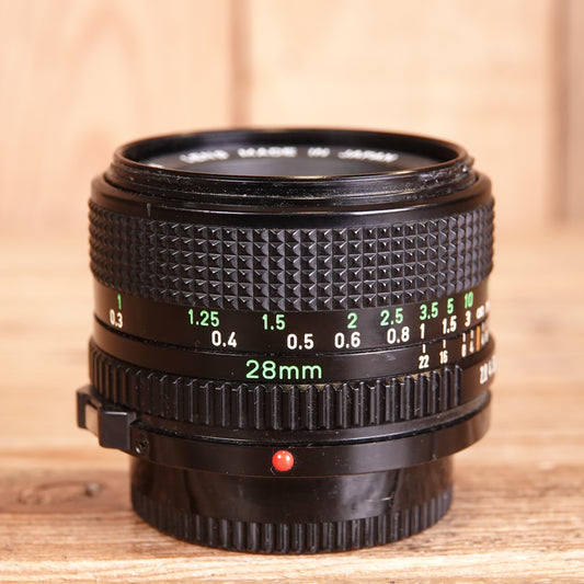 Used Canon FD 28mm F2.8 Lens