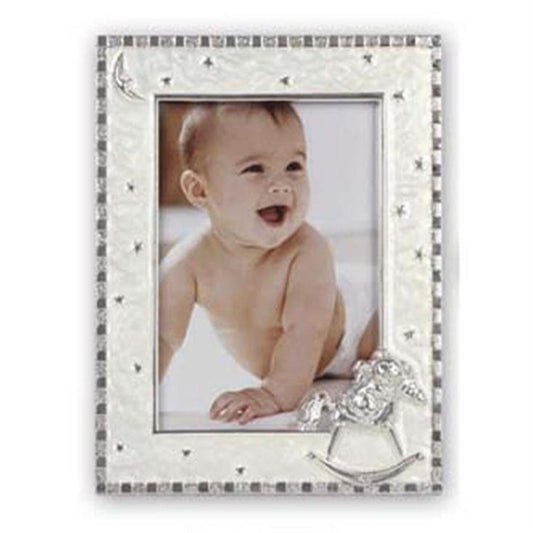 Roxy Silver Enamel 6x4 Photo Frame Image 1