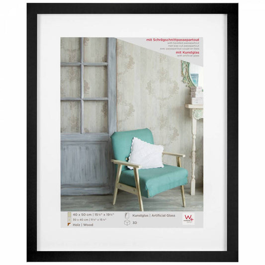 Walther Stockholm Black Wooden Frame 20x16 Inch (Insert 16x12 Inch) Image 1