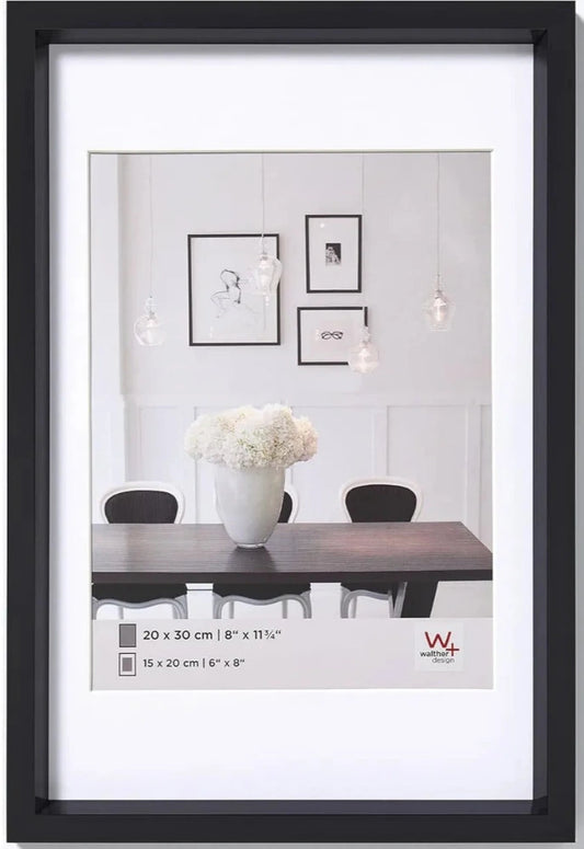 Walther Steel Style Photo Frame Black 12x8 Inch
