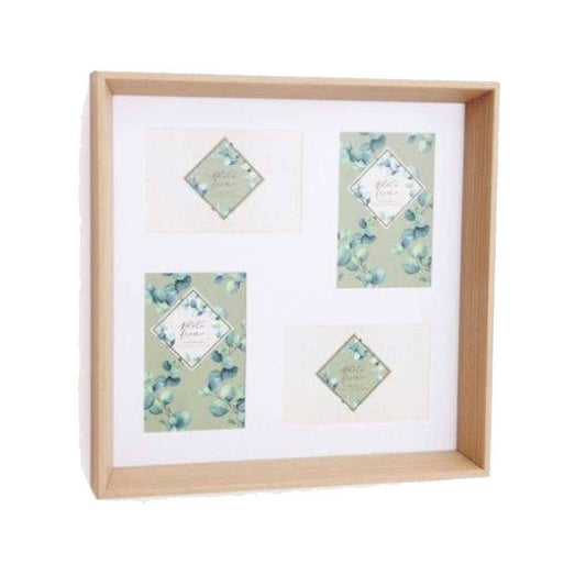 Eucalyptus Multi Natural Photo Frame | Four 6x4 Photos Image 1
