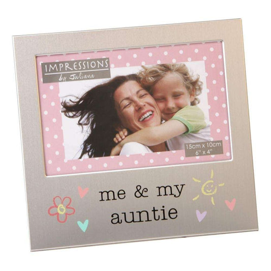 Me and My Auntie Photo Frame Brushed Aluminium Juliana Collection Image 1