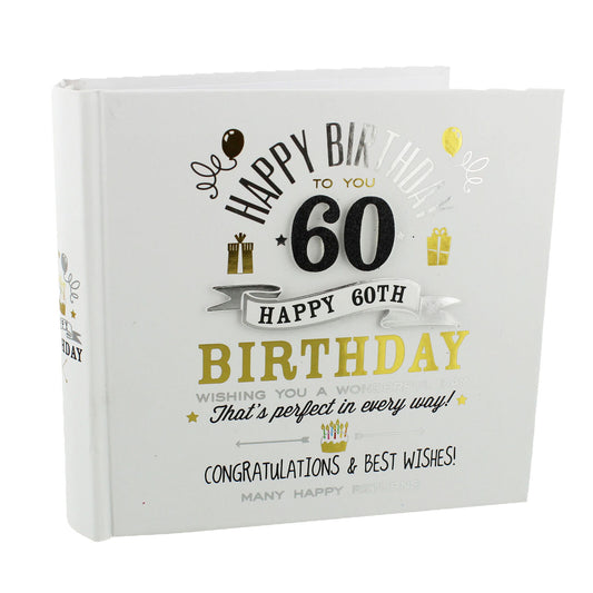 Signography Birthday Boy 60th Birthday Photo Album | Holds 80 6X4 Photos Image 1